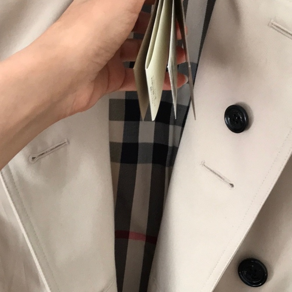 🎊S🚫LD🏦! NEW 🧥 Burberry Harbourne Stone Trench Coat RARE sz 0! 🧥 - Picture 6 of 10